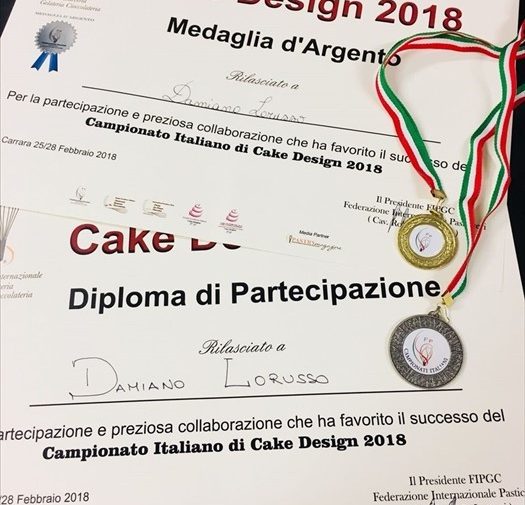 Il pasticcere Damiano Lorusso medaglia d’argento ai campionati italiani di Cake Design
